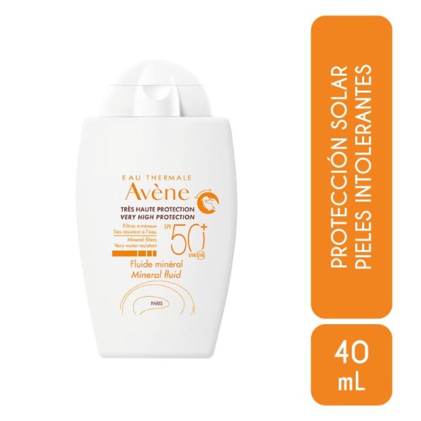 AVENE FLUIDO MINERAL SPF 50+SIN COLOR X 40 MI