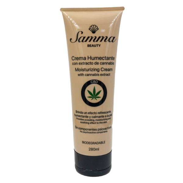 CREMA HUMECTANTE CON EXTRACTO DE CANNABIS X 280 ML- SAMMA BEAUTY